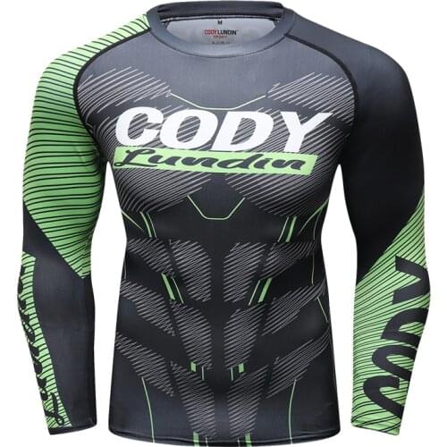 Cody Lundin Men Oversized Long Sleeve Fashion Digital Sublimation Printed Fitness Tshirt