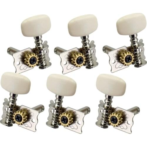 Pack Of 6 Open Gear Guitar String Tuning Pegs Keys For Acoustic Classical Guitar Parts