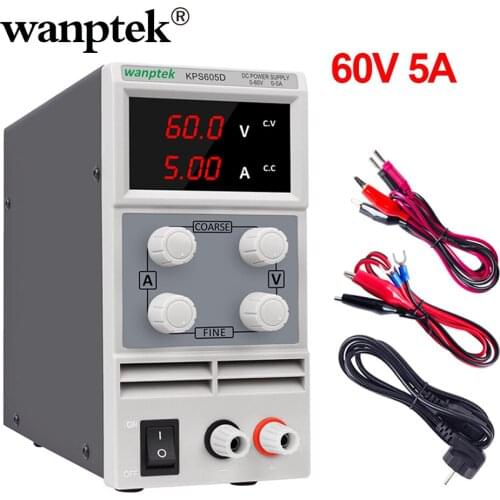 Wanptek Swithcing Bench Voltage Regulator Lab Power Supply Adjustable laboratory Power Source 60V 5A 3A 2A DC Current Stabilizer