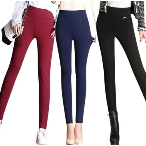 Solid Color Women High Waist Fashion Stretch Legging Workout Fitness Sport Pants