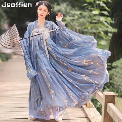 Original Traditional Tang Dynasty Pricess Dress Chinese Woman Elegance Hanfu Clothing Lady Folk Dance Clothing Fairy Stage Wear
