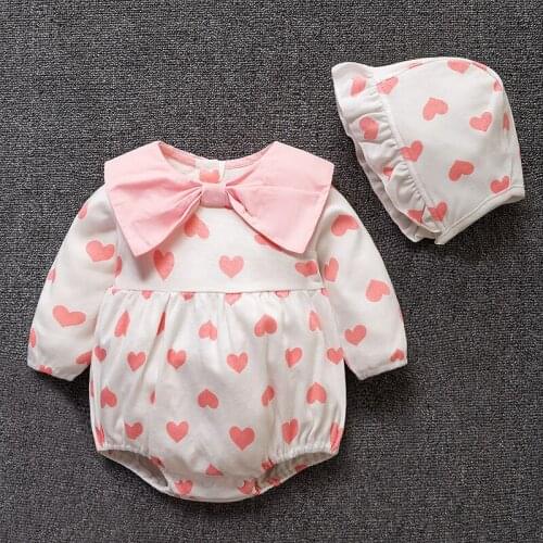 2020 Autumn Print Baby Clothing Cute Infant Girls Bodysuits Jumpsuits Outfits Playsuit Girl Clothes