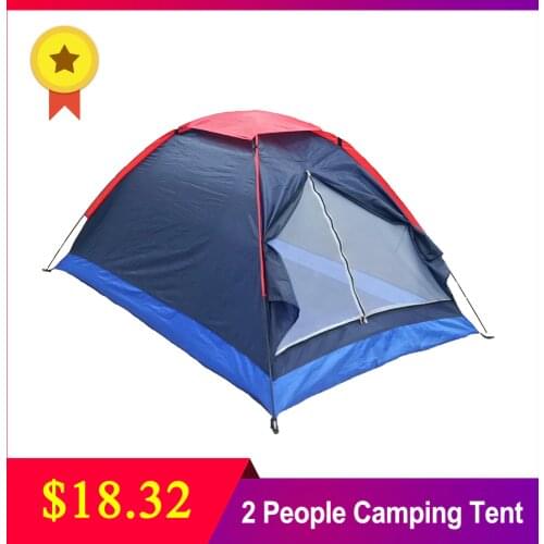 Lixada 2 People Outdoor Camping Tent Beach Tent Travel Install Pop Up Tent Hiking Camping Equipment with Carry Bag