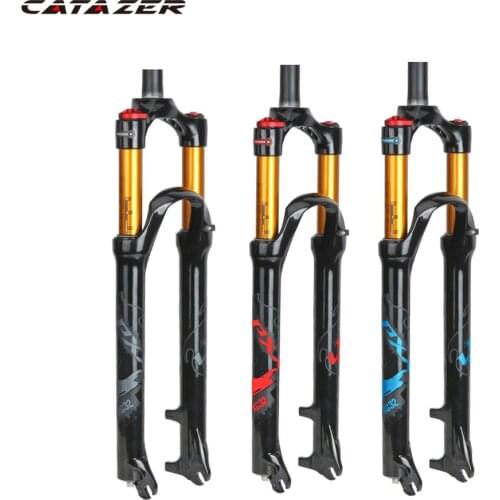 Catazer New Bicycle Air Fork 26/27.5 /29er MTB Mountain Bike Suspension Fork Mtb Bike Fork Travel 120mm Axle 9*100mm