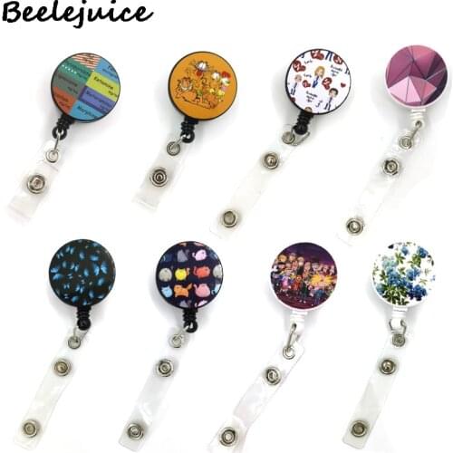 Card Holder Lanyard Colorful Retractable Badge Reel Nurse Doctor Student Exhibition ID Card Clips Badge Holder Decorations Gifts
