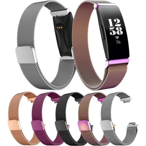 Watch Band Replacement Milanese Magnetic Wrist Strap Adjustable Band for Fitbit Inspire HR & Inspire
