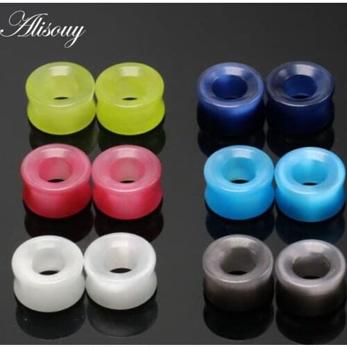 Alisouy 1 Pair Ear Expander Ear Piercing nature Stone Ear Plugs Tunnels Gauges 6-16mm ear Expander Body Piercing Jewelry