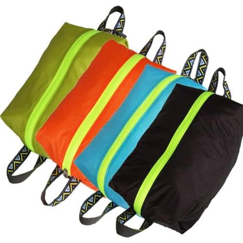 Outdoor Travel Ultra Light Waterproof Rainproof Shoe Bag Portable Silicone Nylon Clothing Storage Bag Shoe Bag Travel Supplies