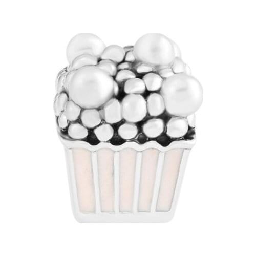 Delicious Popcorn Color Enamel Beads for Charms Bracelets Women Sterling Silver 925 Jewelry DIY Charm Beads for Jewelry Making