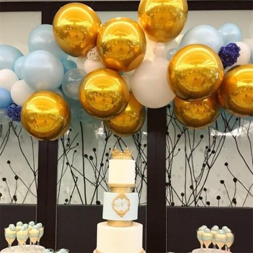 22inch Rose Gold Aluminum Film Balloon Holiday Party Wedding Decoration Supplies Round Mirror Balloon SPA100