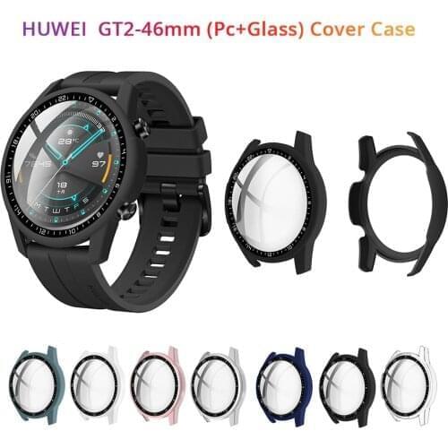 Screen Protector Case For Huawei Watch GT 2 46 Tempered Glass Case Full Cover Bumper For Huawei Watch GT 2 46mm Protective Shel