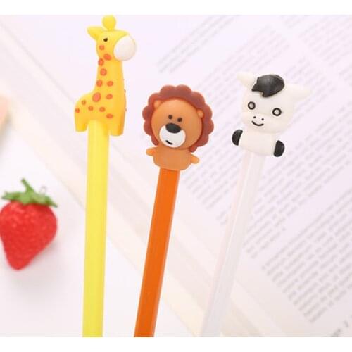Animal Gel Pens Cute Stationary Gel Pen Cartoon Giraffe Cute Pens Novel Kawaii Pen Kawaii School Supplies Student Stationery