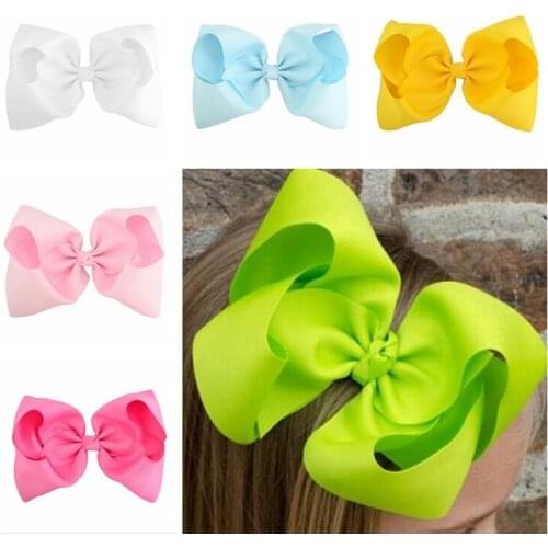 10pcs 8" navy solid color ribbon ABC hair bows alligator clips school Party Pageant Boutique headwear hair Accessories HD3493