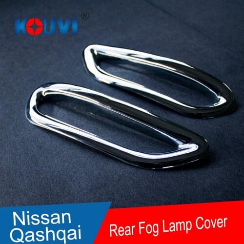 2 Pcs/lot for Nissan Qashqai J11 2014 2015 2016 ABS Chrome Rear Fog Light Lamp Cover Sticker Decoration Trim Accessories