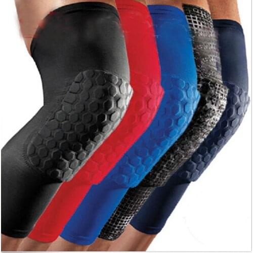 2021 Professional Honeycomb Crashproof Knee Support Protective Sport Gear Leg Knee Pads Breathable Bandage Basketball Knee Brace