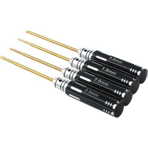 4 In 1 Screwdriver Hexagon Head 1.5 2.0 2.5 3.0Mm Hex Screw Driver Tools Set Professional Rc Tools Kits For Helicopter Car