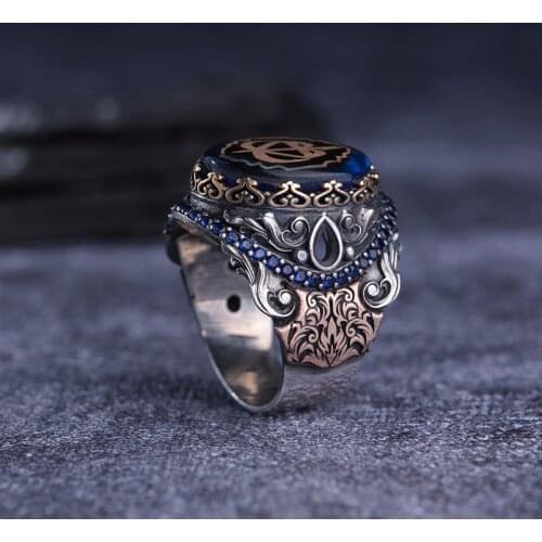 925 Sterling Silver Engraved Special Craftmanship Traditional Handmade Turkish Signet Ring Jewelry Gift for Women Men