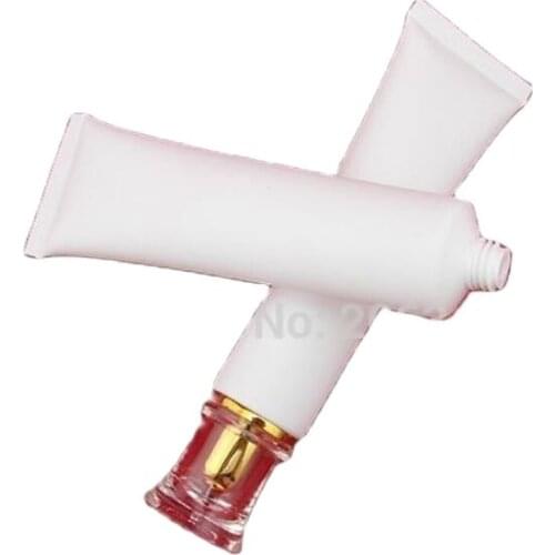 30ml white soft tube or mildy wash tube or butter or handcream tube with acrylic shiny gold lid