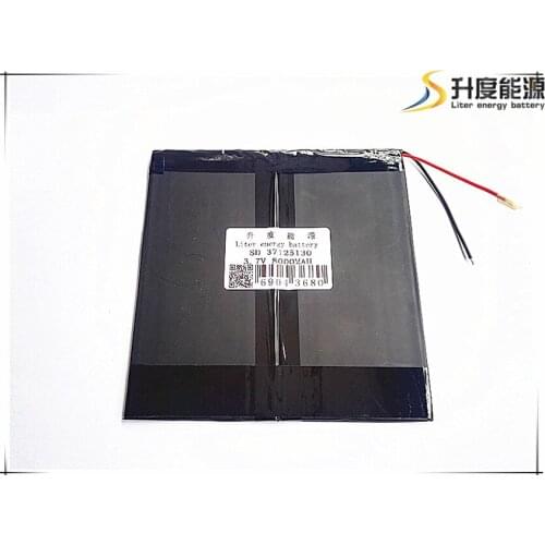 Free shipping 3.7V,8000mAH,[37125130] Polymer lithium ion / Li-ion battery for tablet pc