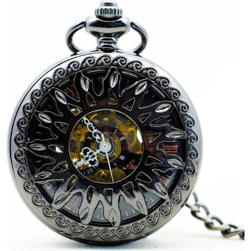 Classic Nursing Watches Octagon Shape Mechanical Pocket Watch Retro Half Hunter Hand Winding Fob Hour Relogio PJX1170