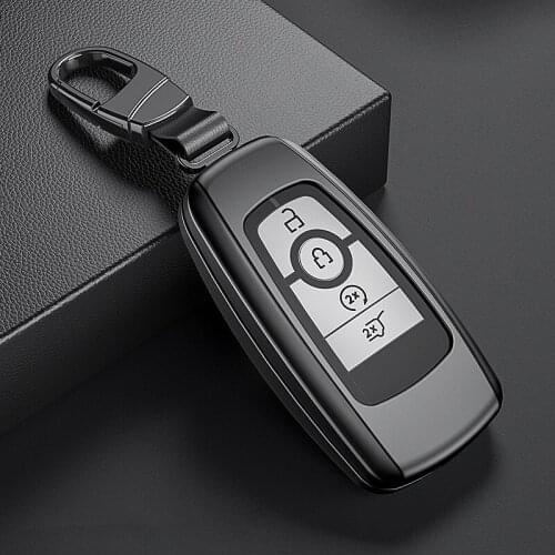 Aluminum Alloy TPU Car Remote Key Case Cover For Ford Fusion Mondeo Mustang Edge Expedition EXplorer F-150 F-250 F-350 2018 2019