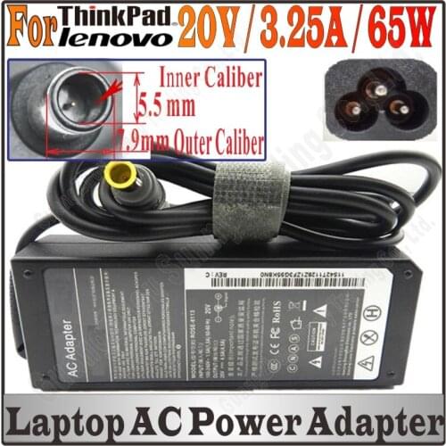 DHL Shipping, 50pcs, EU Power Cord + 20V 3.25A AC Adapter Charger Supply For lenovo Notebook N108 Z60 Z60M Z60T Z61e Z61m 7.9mm