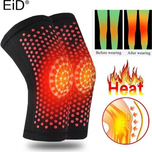 2pcs Self Heating Support Knee Pads Knee Brace Warm for Arthritis Joint Pain Relief and Injury Recovery Belt Knee Massager Foot