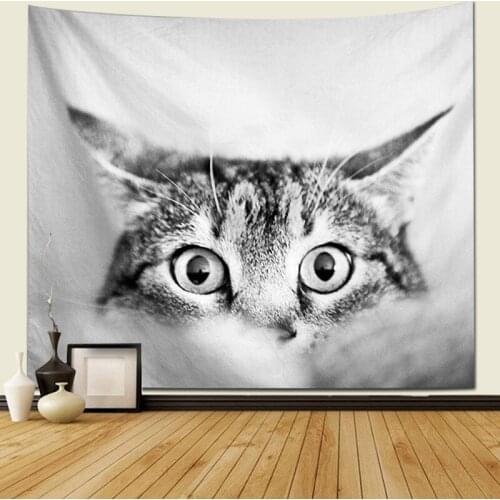 Animal Tapestry Multicolor Cat Wear Color Sunglasses Painting Wall Hanging Wall Decor Art Home Decor wall mandala tapestry