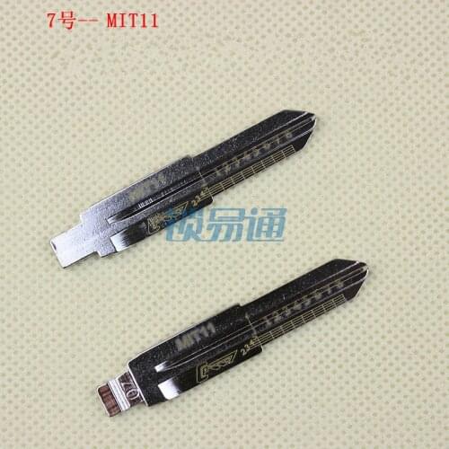 10pcs/lot Engraved Line Key for Mitsubishi 2 in 1 LiShi MIT11 scale shearing teeth blank car key locksmith tools