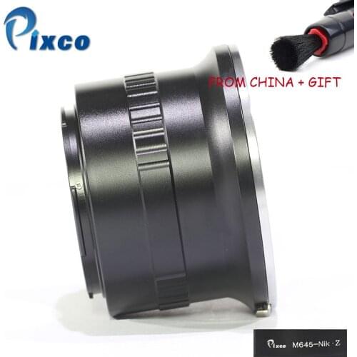 Pixco M645-Nik Z Lens Mount Adapter Ring for Mamiya 645 Lens to Suit for Nikon Z Mount Camera, For Nikon Z6,Z7 + Gift