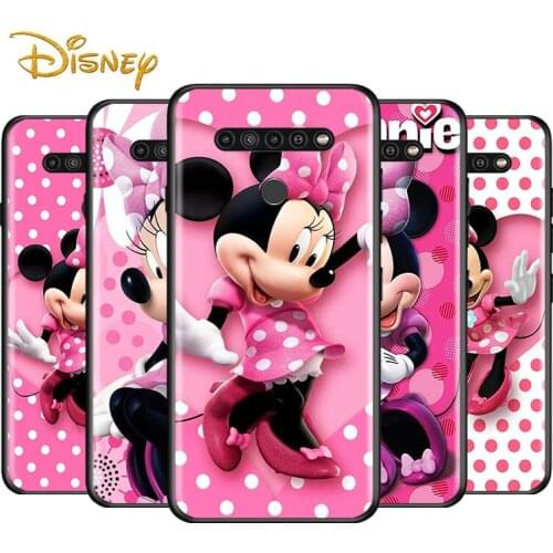 Minnie Disney Mouse Cute for LG G8 G8S G8X V30 V35 V40 V50 V60 ThinQ Q60 K40 K50 K51 K61 K71 K92 K62 Soft Black Phone Case