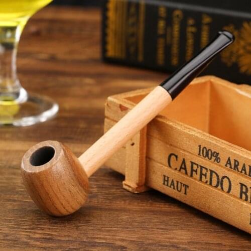 Fashion Manual Wood Pipes Filter Smoking Pipe Herb Bakelite Tobacco Pipe Narguile Grinder Cigarette Holder