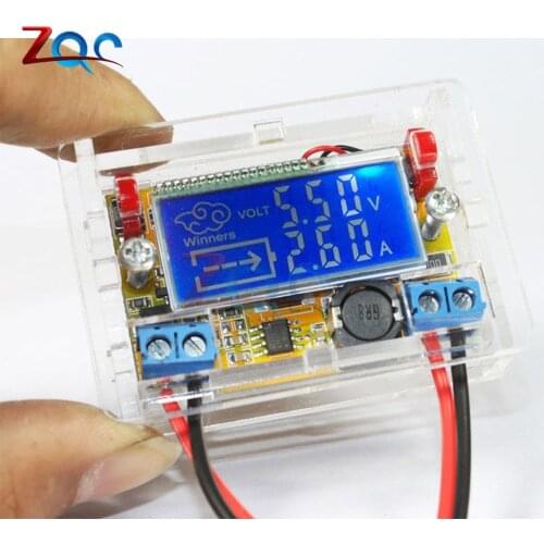Adjustable Step-down Power Supply Module DC-DC 5-23V To 0-16.5V 3A Voltage Current LCD Display Step Down Buck Regulator + Case