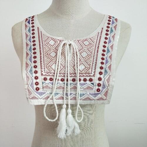 New arrive White Embroidery Lace Neckline neck Collar Applique DIY Lace Fabric Sewing Clothing Supplies Accessories Scrapbooking