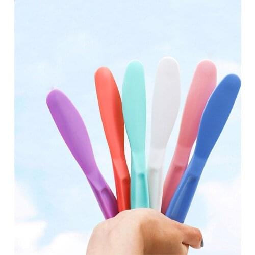 Plastic Mask Spatula DIY Face Mask Small Scraper Mini Curved Mask Eye Cream Scoop Face Care Beauty Make Up Clean Tool Stirring