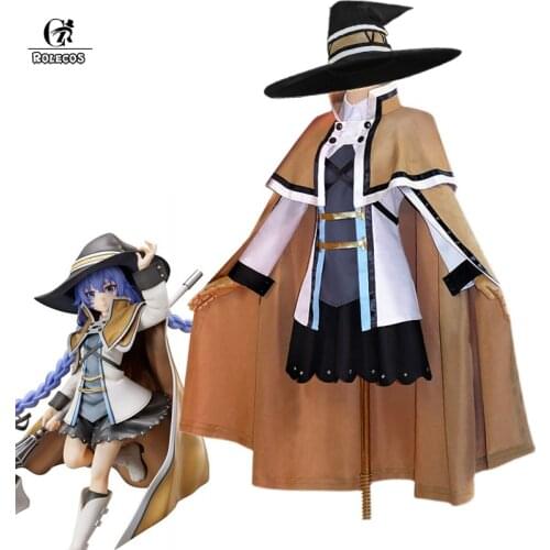 ROLECOS Anime Mushoku Tensei Jobless Reincarnation Roxy Migurdia Cosplay Costume Witch Outfits Halloween Carnival Women Dress