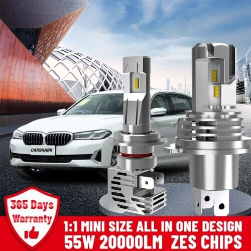 Carshark H7 H3 Led Headlight Turbo 20000Lm H1 H4 Bulbs All In One High Low Beam Hb3 Hb4 Car Lamps H8 H9 H11 9005 9006 Fog Lights