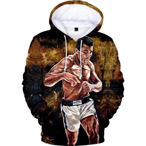 Sweatshirt Muhammad Ali 3D Hoodies Men/Women Sweatshirts Long Sleeve Pullover Hooded Fashion Casual Harajuku 3D Print Hoodies