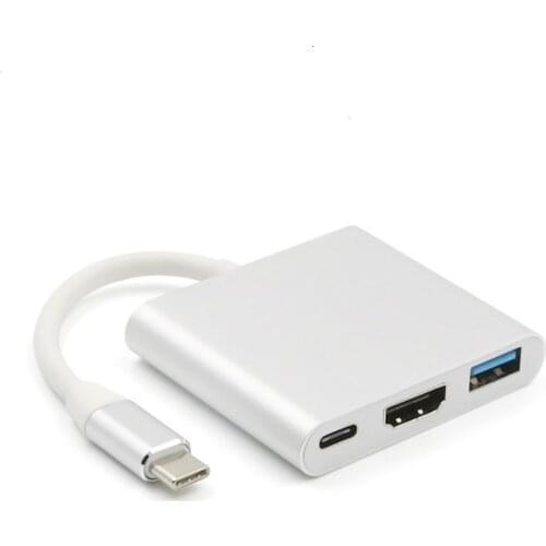 Type-C USB-C To HDMI-compatible 3 in 1 Cable Converter for Samsung Apple Usb 3.1 Thunderbolt 3 Type C Switch To 4K Adapter