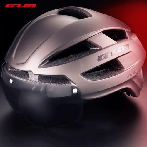GUB Bicycle Helmet with a rear Rechargeable light Breatheable Bike Safe Hat with Removable goggles men women Cycling Equipment