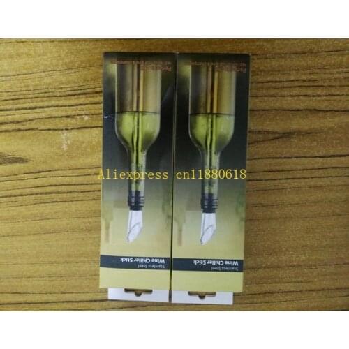 50pcs/lot Free Shipping Stainless Steel Wine Cooler Chiller Cooling Chilling Stick Wine Accessory For Wedding Party gift Favors