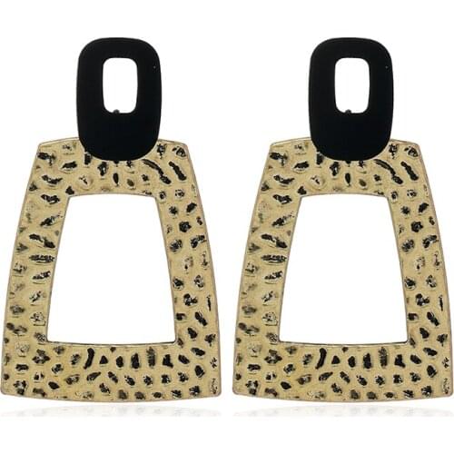 Vintage Geometry Circle Drop Earrings Women Charm Metal Hanging Earring Fashion Jewelry