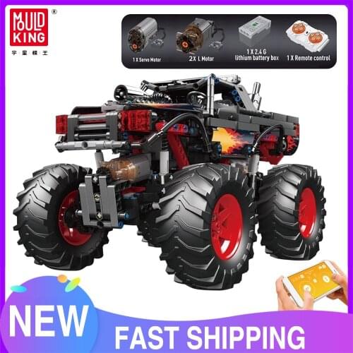 MOULD KING 18008 Technical Car Toys The APP RC Motorized Flame Climbing Truck Model Building Blocks Bricks Boys Christmas Gifts