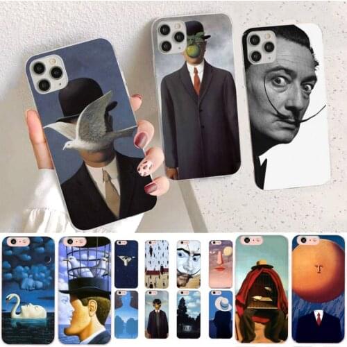 YNDFCNB Rene Magritte Phone Case for iPhone 11 12 pro XS MAX 8 7 6 6S Plus X 5S SE 2020 XR case