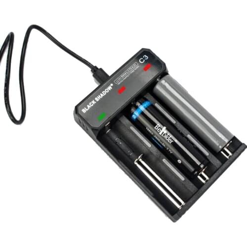4.2V 18650 Charger Li-ion Battery 3Slot USB Independent Charging 16340 18350 26650Battery Charger