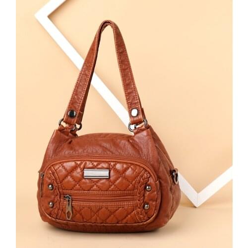 Ladies Fashion Crossbody Bags 2021 High Capacity Retro Shoulder Bag Handbag Female High Quality PU Leather Women Messenger Bag