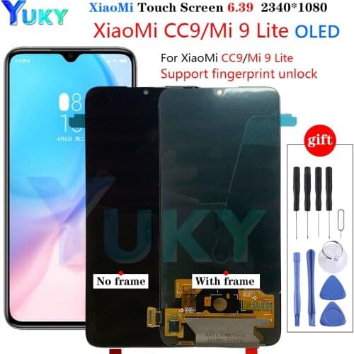 Amoled LCD Display For Xiaomi Mi 9 Lite Screen Replacement Digitizer Assembly For Xiaomi Mi cc9 9 Lite Display With Fingerprint