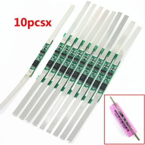 10pcs 3A BMS PCB Protection Board For 3.7V Li-Ion Lithium Battery W/ Solder Be JB Over Charge Protective Plat Cell Kit
