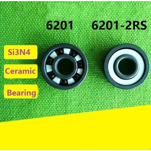 10pcs 6201/6201-2RS/6201 Full Ball 12x32x10 mm Si3N4 full Ceramic bearing deep groove ball bearing 12*32*10mm