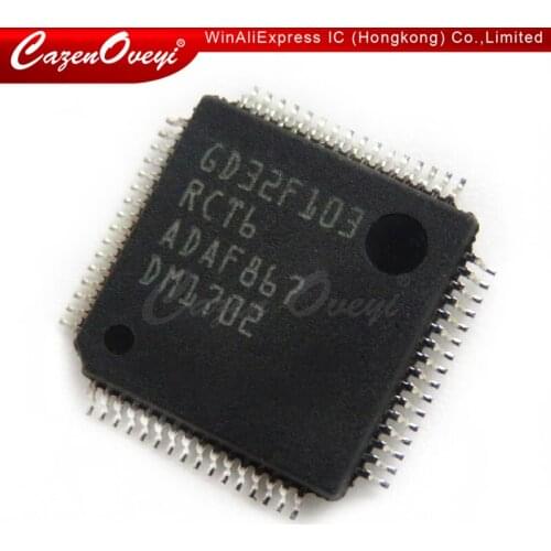 2pcs/lot GD32F103RCT6 STM32F103RCT6 LQFP64 MCU 32-bit STM32F1 ARM Cortex M3 RISC 256KB Flash 2.5V/3.3V 64-Pin LQFP In Stock